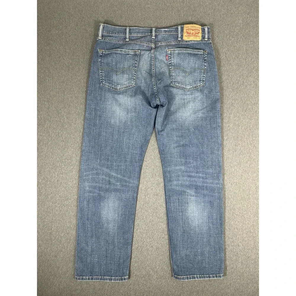 Levi's 505 Regular Fit Straight Leg Jeans 38x32 Medium Wash
